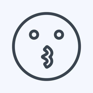 Simgesel Duygusal Öpüşme. Duygu Simgesi için uygun. Sıra tarzı. Basit dizayn edilebilir. tasarım şablonu. Basit gösterim