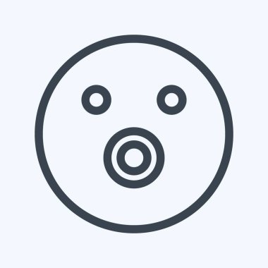 Simge Duygu Simgesi Parladı. Duygu Simgesi için uygun. Sıra tarzı. Basit dizayn edilebilir. tasarım şablonu. Basit gösterim