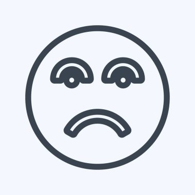 Simge Duygusu Hayal Kırıklığı. Duygu Simgesi için uygun. Sıra tarzı. Basit dizayn edilebilir. tasarım şablonu. Basit gösterim