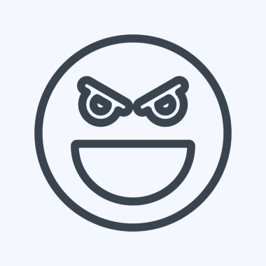 Simgesel Duygu Kötülüğü. Duygu Simgesi için uygun. Sıra tarzı. Basit dizayn edilebilir. tasarım şablonu. Basit gösterim