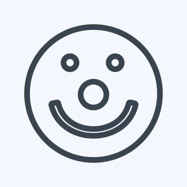 Simgesel Duygusal Palyaço. Duygu Simgesi için uygun. Sıra tarzı. Basit dizayn edilebilir. tasarım şablonu. Basit gösterim