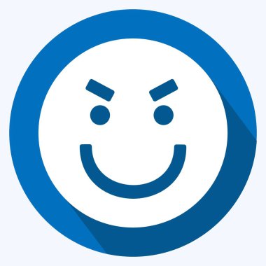 Simgesel Duygu Şaşkınlığı. Duygu Simgesi için uygun. Uzun gölge tarzı. Basit dizayn edilebilir. tasarım şablonu. Basit gösterim