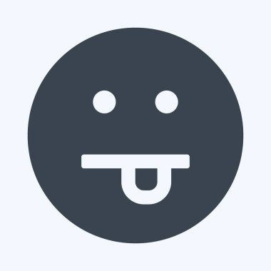 Simgesel Duygu Sersemliği. Duygu Simgesi için uygun. Kabartma tarzı. Basit dizayn edilebilir. tasarım şablonu. Basit gösterim