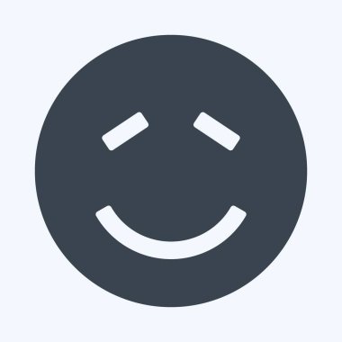 Simgesel Duygu Utangaçlığı. Duygu Simgesi için uygun. Kabartma tarzı. Basit dizayn edilebilir. tasarım şablonu. Basit gösterim