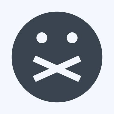 Simge Duygusallığı Söyleme. Duygu Simgesi için uygun. Kabartma tarzı. Basit dizayn edilebilir. tasarım şablonu. Basit gösterim