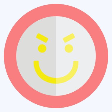 Simgesel Duygu Şaşkınlığı. Duygu Simgesi için uygun. Düz stil. Basit dizayn edilebilir. tasarım şablonu. Basit gösterim