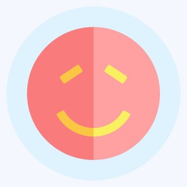 Simgesel Duygu Utangaçlığı. Duygu Simgesi için uygun. Düz stil. Basit dizayn edilebilir. tasarım şablonu. Basit gösterim