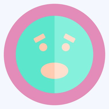 Simgesel Duygu Korkusu. Duygu Simgesi için uygun. Düz stil. Basit dizayn edilebilir. tasarım şablonu. Basit gösterim