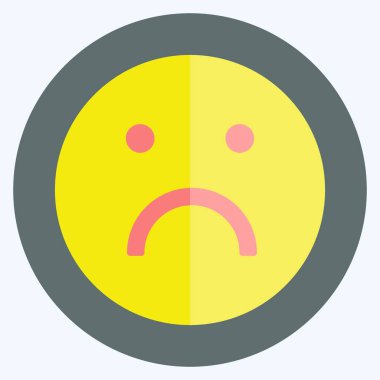 Simgesel Duygu Üzücü. Duygu Simgesi için uygun. Düz stil. Basit dizayn edilebilir. tasarım şablonu. Basit gösterim