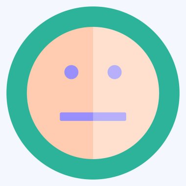 Simge Duygusallığı Konuşmuyor. Duygu Simgesi için uygun. Düz stil. Basit dizayn edilebilir. tasarım şablonu. Basit gösterim