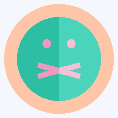 Simge Duygusallığı Söyleme. Duygu Simgesi için uygun. Düz stil. Basit dizayn edilebilir. tasarım şablonu. Basit gösterim