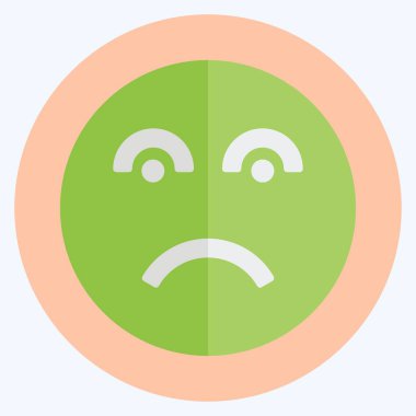 Simge Duygusu Hayal Kırıklığı. Duygu Simgesi için uygun. Düz stil. Basit dizayn edilebilir. tasarım şablonu. Basit gösterim