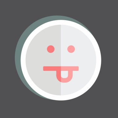 Çıkartmalı Duygu Sersemliği. Duygu Simgesi için uygun. Basit dizayn edilebilir. tasarım şablonu. Basit gösterim