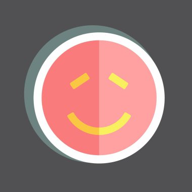 Çıkartma Duygusal Utangaç. Duygu Simgesi için uygun. Basit dizayn edilebilir. tasarım şablonu. Basit gösterim