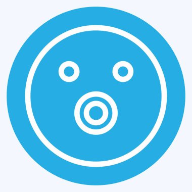 Simge Duygu Simgesi Parladı. Duygu Simgesi için uygun. Mavi gözlü. Basit dizayn edilebilir. tasarım şablonu. Basit gösterim