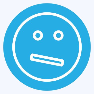 Simge Duygusallığı karıştırıldı. Duygu Simgesi için uygun. Mavi gözlü. Basit dizayn edilebilir. tasarım şablonu. Basit gösterim