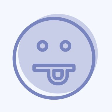 Simgesel Duygu Sersemliği. Duygu Simgesi için uygun. İki ton stili. Basit dizayn edilebilir. tasarım şablonu. Basit gösterim