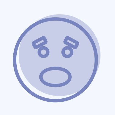 Simgesel Duygu Korkusu. Duygu Simgesi için uygun. İki ton stili. Basit dizayn edilebilir. tasarım şablonu. Basit gösterim