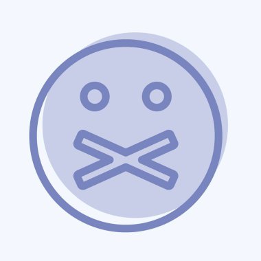 Simge Duygusallığı Söyleme. Duygu Simgesi için uygun. İki ton stili. Basit dizayn edilebilir. tasarım şablonu. Basit gösterim