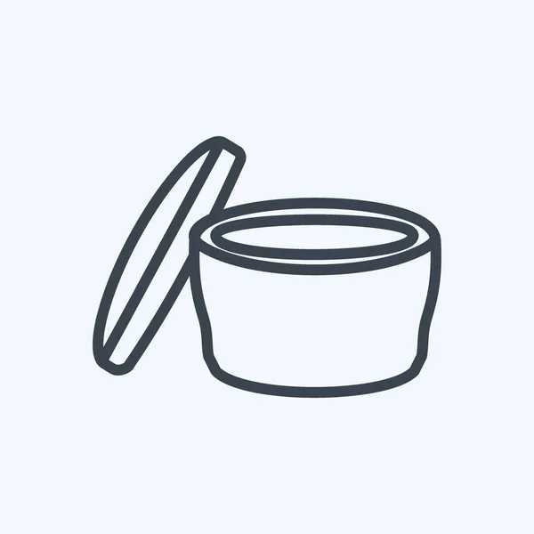 Icon Cream Suitable Beauty Care Symbol Line Style Simple Design — Wektor stockowy