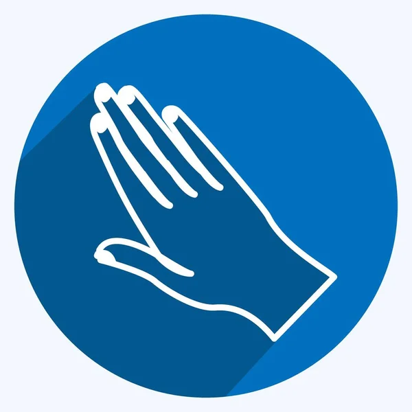 Icon Nailpolish Hand Suitable Beauty Care Symbol Long Shadow Style — Wektor stockowy