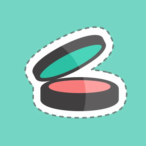 Sticker Line Cut Blushon Suitable Beauty Care Symbol Simple Design — ストックベクタ