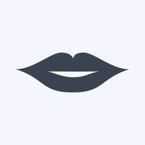 Icon Lips Suitable Beauty Care Symbol Glyph Style Simple Design — Stockvektor