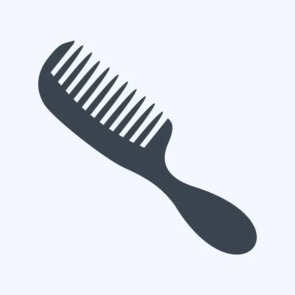 Icoon Haarborstel Geschikt Voor Schoonheidsverzorging Symbool Glyph Stijl Eenvoudig Ontwerp — Stockvector