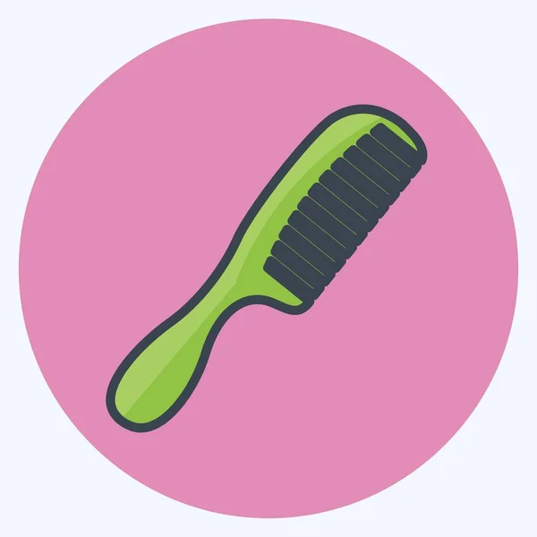 Icon Comb Suitable Beauty Care Symbol Flat Style Simple Design — Stock Vector