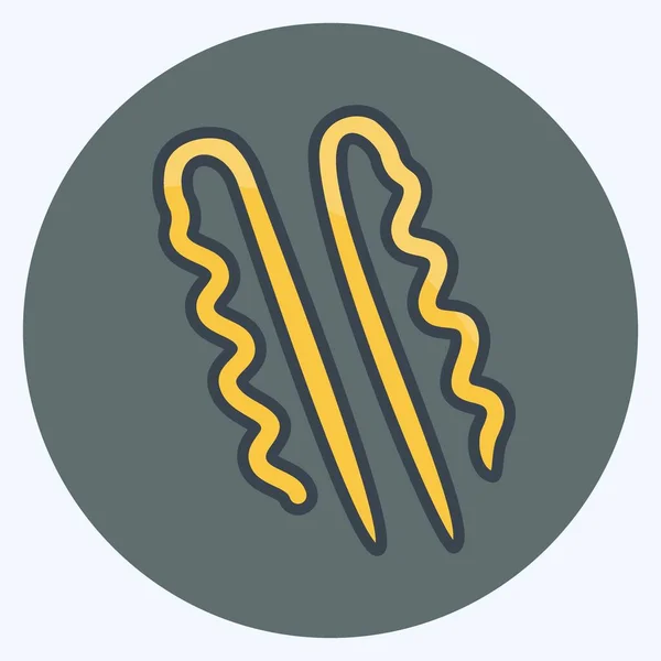 Icon Bobby Pins Suitable Beauty Care Symbol Flat Style Simple — Image vectorielle