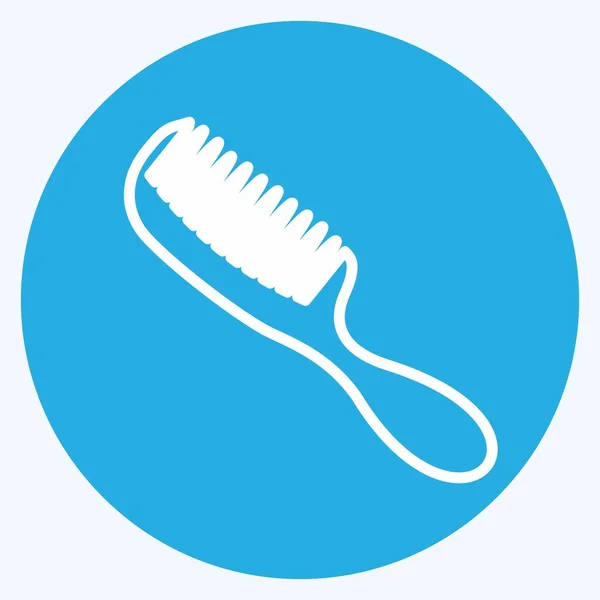 Icon Hairbrush Suitable Beauty Care Symbol Blue Eyes Style Simple — Stock Vector