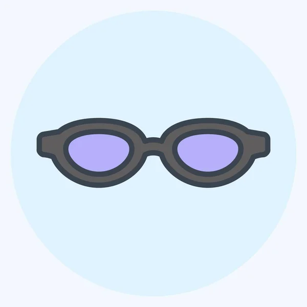 Icon Sunglasses Suitable Men Accessories Symbol Color Mate Style Simple —  Vetores de Stock