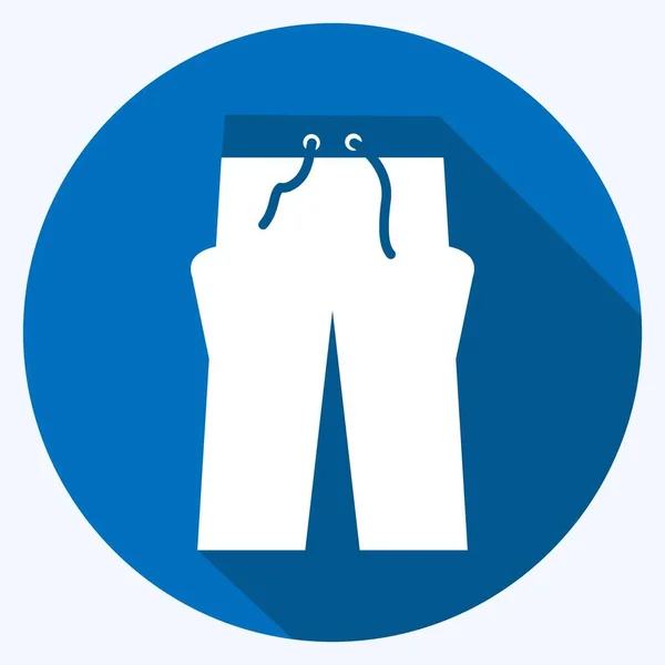 Pantaloni Icona Adatto Accessori Uomo Simbolo Lungo Stile Ombra Design — Vettoriale Stock