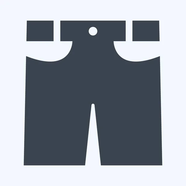 Shorts Icône Adapté Pour Les Hommes Accessoires Symbole Style Glyphe — Image vectorielle