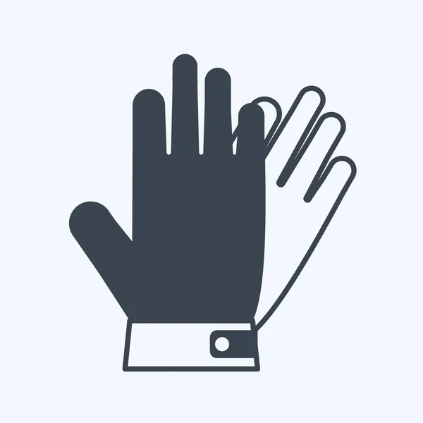 Icon Leather Gloves Suitable Men Accessories Symbol Glyph Style Simple — Vector de stock