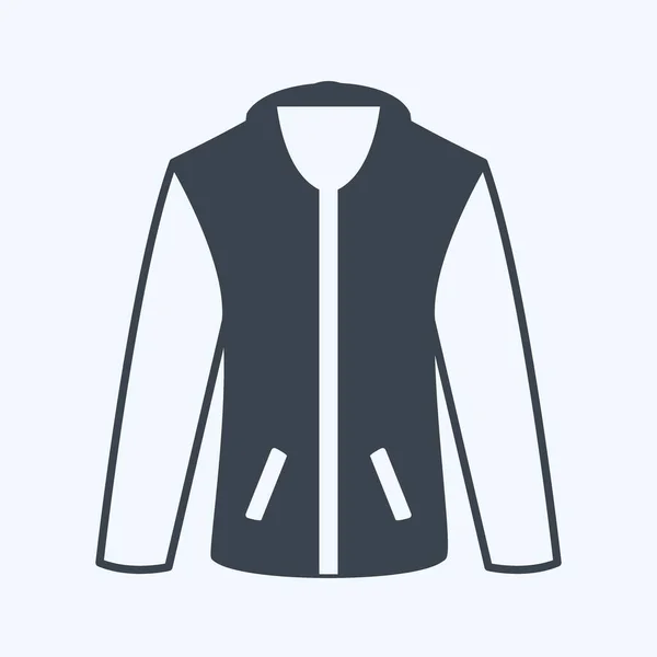 Icon Jacket Suitable Men Accessories Symbol Glyph Style Simple Design — Vettoriale Stock