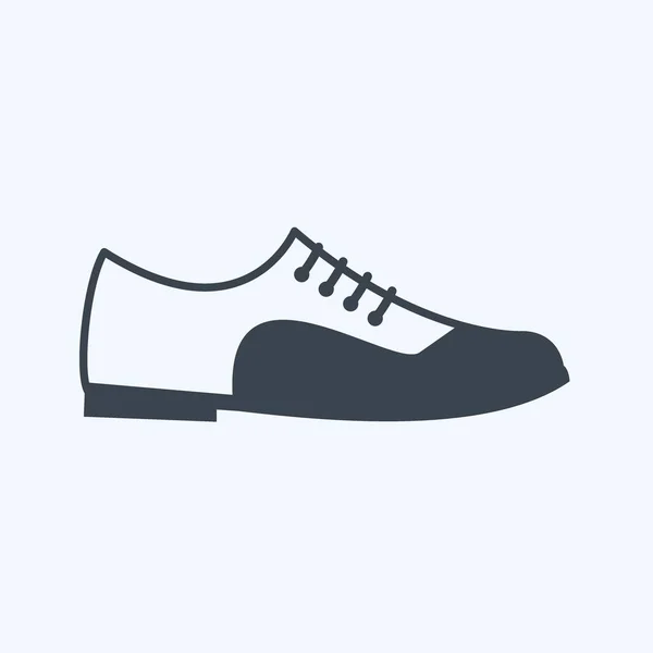 Icon Formal Shoes Suitable Men Accessories Symbol Glyph Style Simple — ストックベクタ