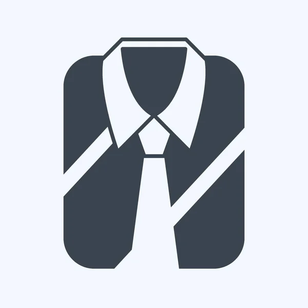 Icon正装衬衫 适合男人配饰符号 格瑞普风格 简单的设计可以编辑 设计模板向量 简单的符号说明 — 图库矢量图片