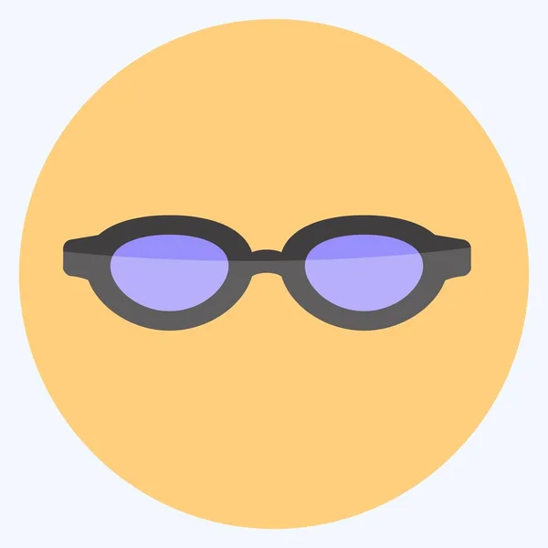 Icon Sunglasses Suitable Men Accessories Symbol Flat Style Simple Design — Stockvektor