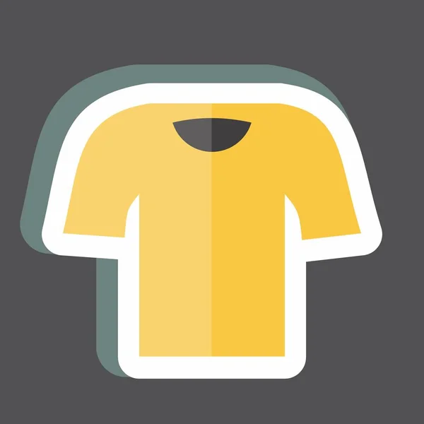 Klistermärke Shirt Lämplig För Män Tillbehör Symbol Enkel Design Redigerbar — Stock vektor