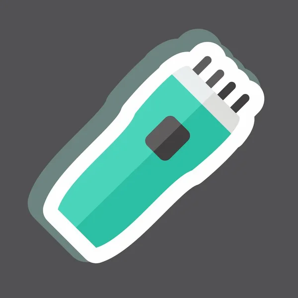 Sticker Shaving Machine Vhodný Pro Pánské Doplňky Symbol Jednoduchý Design — Stockový vektor