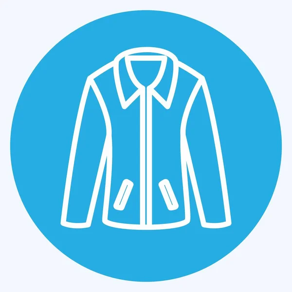 Icon Jacket Vhodný Pro Pánské Doplňky Symbol Stylu Modrých Očí — Stockový vektor
