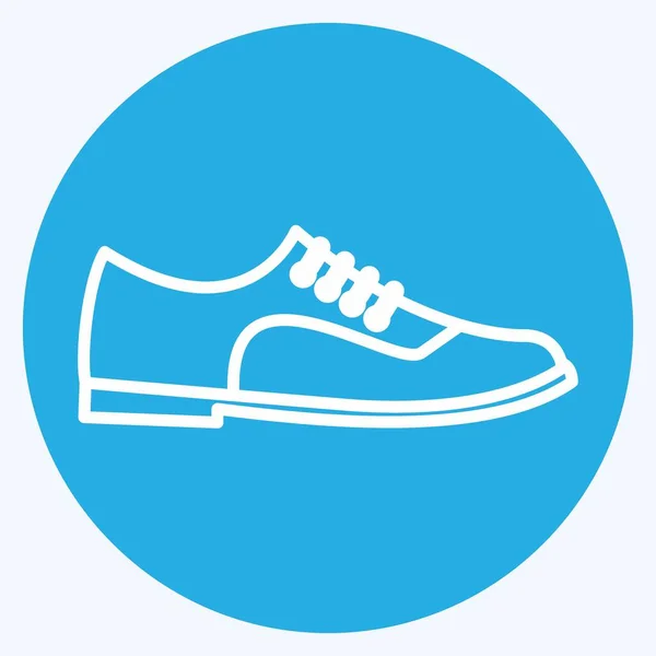 Simge Resmi Ayakkabılar Erkekler Için Aksesuar Sembolü Mavi Gözlü Basit — Stok Vektör