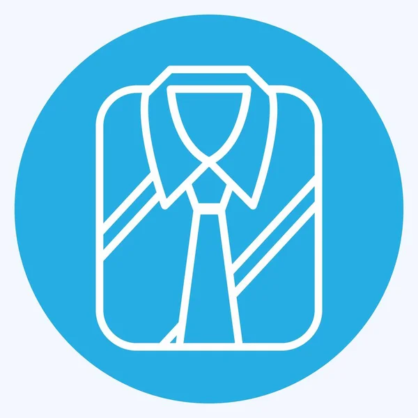 Icon Formal Shirt Suitable Men Accessories Symbol Blue Eyes Style — Stockvektor
