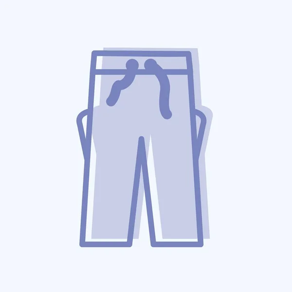 Pantaloni Icona Adatto Accessori Uomo Simbolo Stile Bicolore Design Semplice — Vettoriale Stock