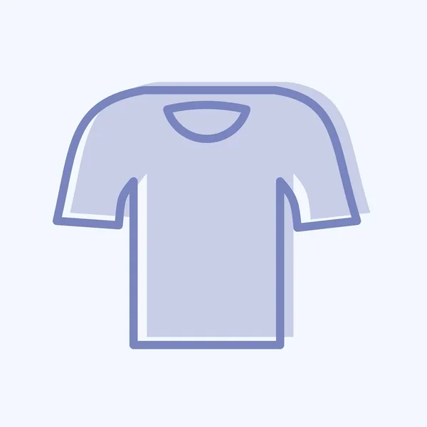 Icon Shirt Suitable Men Accessories Symbol Two Tone Style Simple — Image vectorielle