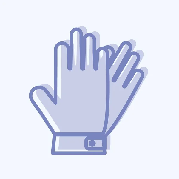 Guantes Cuero Icono Adecuado Para Los Hombres Símbolo Accesorios Estilo — Vector de stock