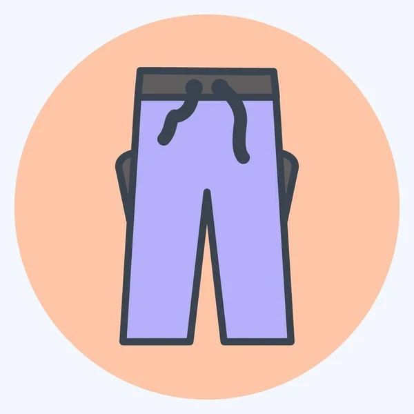 Pantaloni Icona Adatto Accessori Uomo Simbolo Stile Compagno Colore Design — Vettoriale Stock