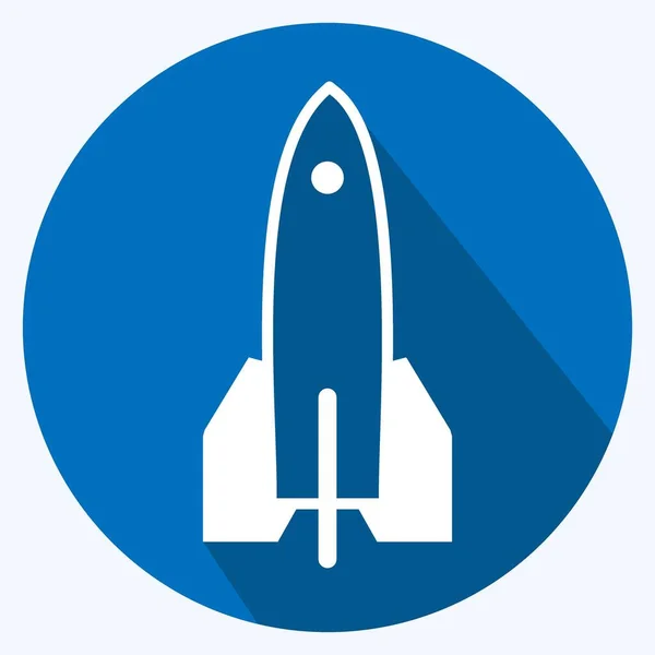 Icon Toy Jet Vhodný Pro Symbol Hračky Dlouhý Styl Stínu — Stockový vektor