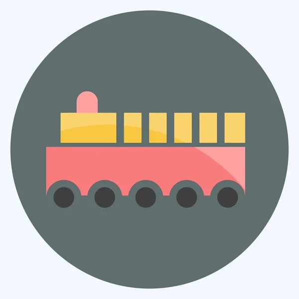 Icon Toy Train Suitable Toy Symbol Flat Style Simple Design — Wektor stockowy